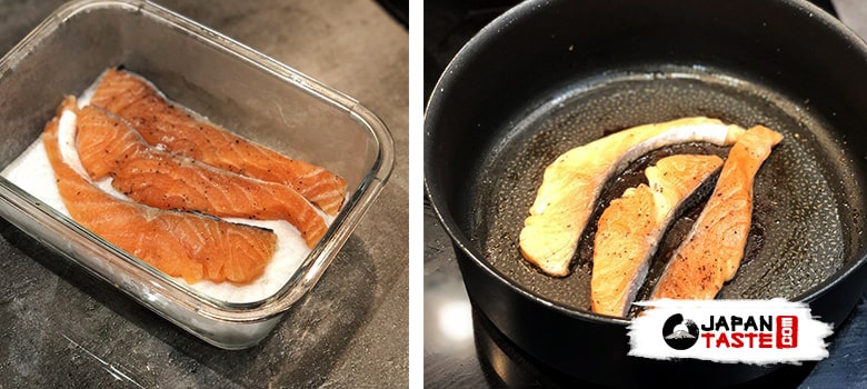 recipe salmon japanese salt shiozake step cooking