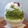 Kakigori with matcha, Japanese crushed ice