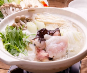 Japanese anko-nabe fish fondue