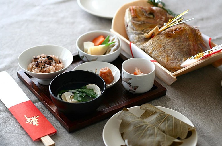 Typical dishes for Kodomo no Hi, the children's festival, on May 5th in Japan
