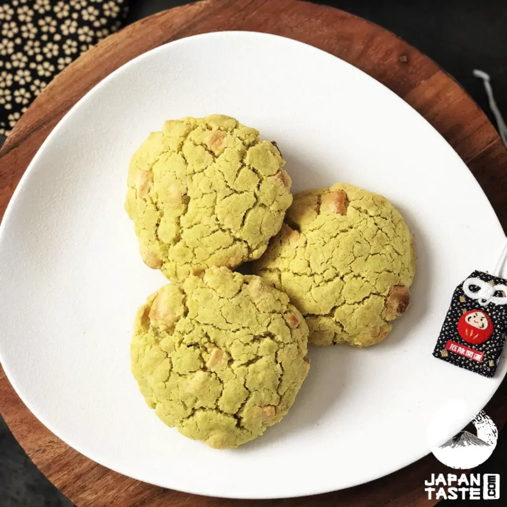 Matcha green tea and chocolat white cookie recipe