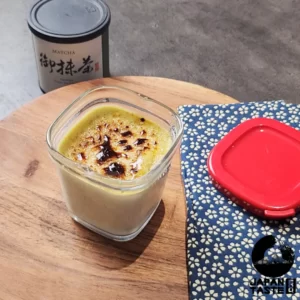 Japanese matcha crème brûlée recipe in a yogurt maker