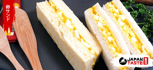 Japanese recipe tamago sando, egg sandwich