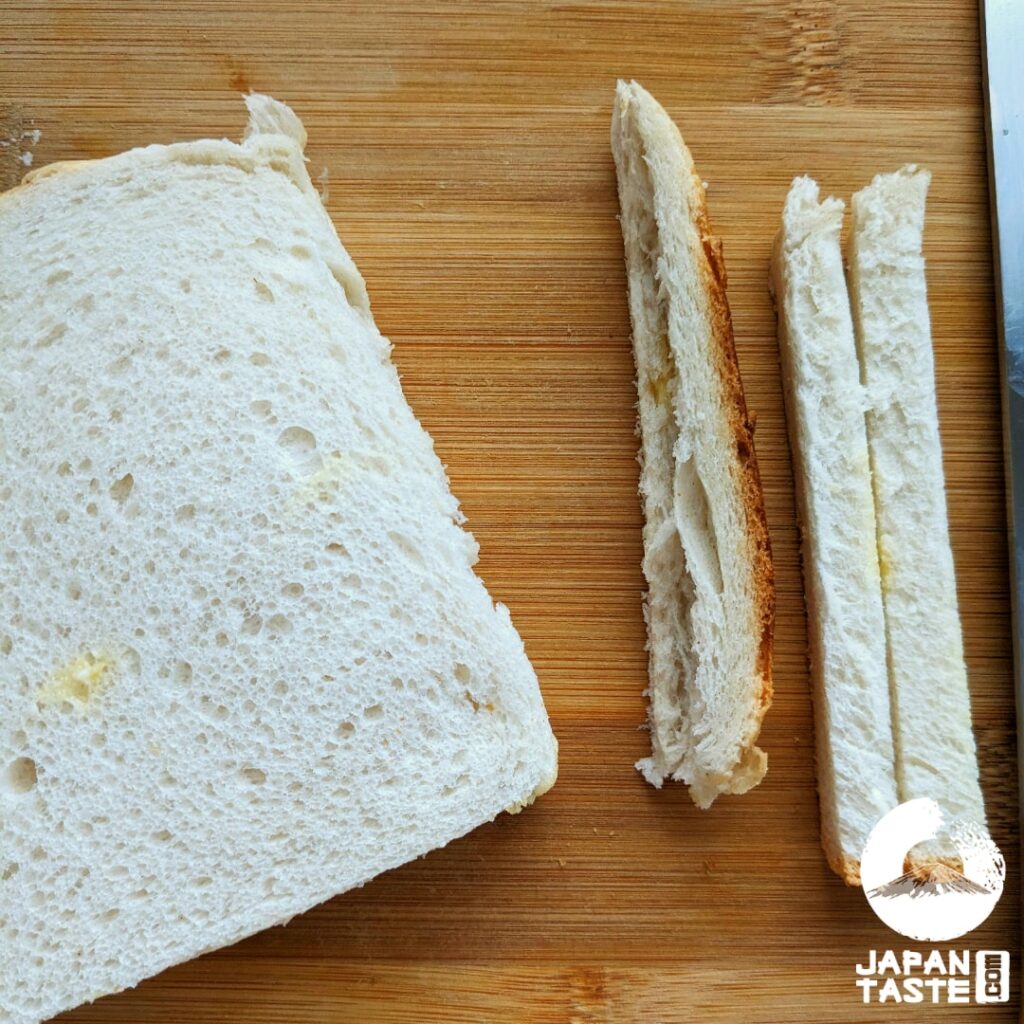 Japanese recipe tamago sando, egg sandwich