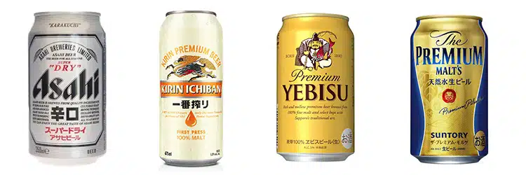 Japan's most popular beers: Asahi, Kirin, Yebisu and Suntory